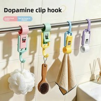 Vielseitiger Mehrzweck-Hosenclip aus Kunststoff mit Doppelkopf-Design, moderner minimalistischer Stil, dopamin-boostender Organizer für den Kleiderschrank zu Hause