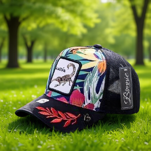 Cappello da camionista Bomic, regolabile, in rete, unisex, casual, primaverile ed estivo, con design ricamato - Product Image 2