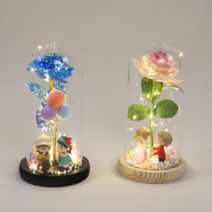 Nuovo Design luce rosa in cupola di vetro per san valentino matrimonio anniversario decorazione calda - Product Image 3