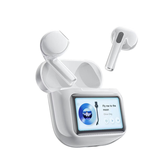 Wholesale Noise Cancelling air Earphone High Quality Earphones Wireless Earphone with Screen
