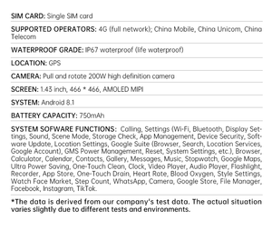 Q85A Thông Minh Đồng Hồ 4G Với Android 9.0 Xoay Máy Ảnh GPS Wifi Chơi Cửa Hàng Cuộc Gọi Video 32GB Rom Smartwatch Cho Nam Giới 2025 - Product Image 3