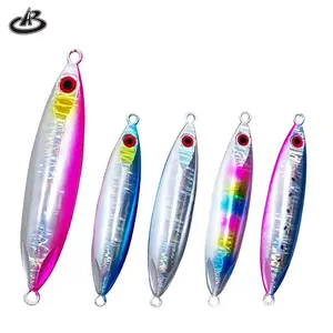 Umpan pancing Jig lambat, 80g 100g 120g 150g logam memancing Jigging timah Off Shore