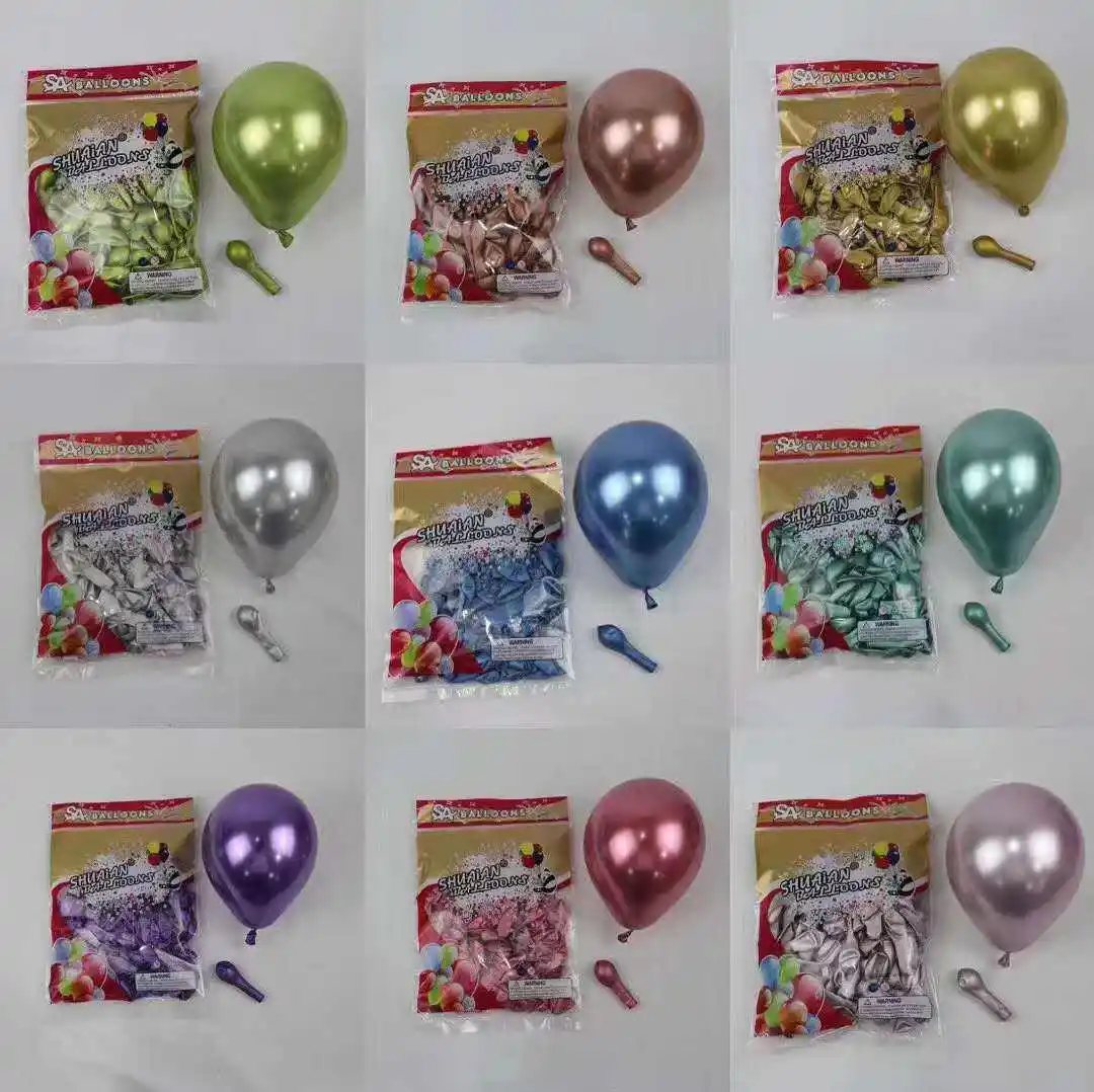 Hochwertige 12-Zoll-Latexballons 10-Zoll-Globos Chrom ballon Metallic-Ballon Globos al por Bürgermeister Latex