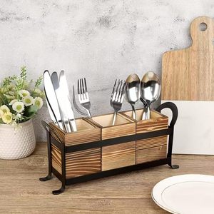Soporte de almacenamiento para cuchillos y tenedores de cocina/cepillos de maquillaje, portalápices sencillo, organizador de almacenamiento por categorías, portátil - Product Image 2