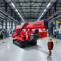 Grue araignée CHAVAC, norme européenne, 3 tonnes, haute performance, essence/diesel/électrique, hauteur de levage 10,8 m