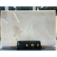 Carreaux d'onyx blanc translucide naturel de luxe pour comptoir de cuisine panneau mural Onyx Table d'appoint baignoire Onyx vanité bassin évier