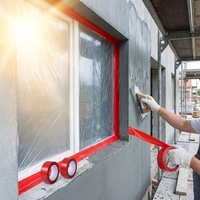 Pita Plester Akrilik Premium Satu Sisi PE Merah Bebas Residu untuk Luar Ruangan, Pita Masking Plester, Harga Grosir Pabrik OEM