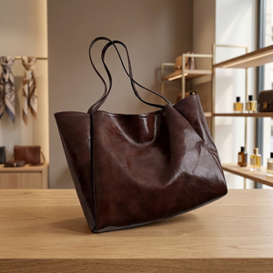 Traditional Design Women'<b>s</b> Casual Handbags Brown Black Eco Friendly Customizable Designs Genuine Leather Waterproof Anti-Theft - Product Image 3