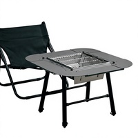 Barbecue à charbon de bois pour camping extérieur, accessoire de cuisson pliable de grande taille avec incinérateur 15 unités