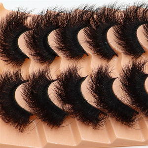 7 pares de pestañas postizas naturales y de filamento grueso con apariencia 3D realista y esponjosa - Product Image 4