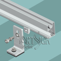Support de montage solaire en aluminium anodisé, support en L anti-corrosion pour panneaux solaires, pieds en L pour l'installation sur toiture métallique |   Art Sign