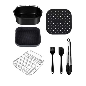 Accesorio para freidora de aire <span class=keywords><strong>COSORI</strong></span> Gowise, juego de 7 piezas que funciona con freidoras cuadradas de 5.8QT, puede hacer barbacoa, cocinar, patatas fritas, pizza - Product Image 1