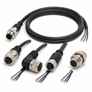 M12 a Code 2-pins SAE-adapterkabelconnector IP67-geclassificeerd 12V-24V DC Hoogzuivere vertinde koperdraadboom Industriële sensor - Product Image 1