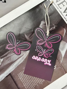 Sang trọng bướm Shape tùy chỉnh giấy hangtags cho quần áo giày may mặc với in logo và giá cả cạnh tranh thẻ - Product Image 6