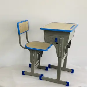Adjustable table and chairs classroom furniture school chairs with desk for school