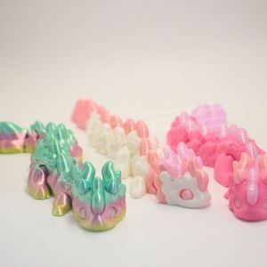 Dragón de Fantasía Impreso en 3D, Adorable Muñeco de Dragón con Cuernos, Juguete Decorativo, Regalo Creativo de Moda, Hecho a Mano en Plástico - Product Image 5