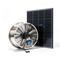 Ventilateur solaire pour conduit 14 pouces, haute performance, à roulement à billes, double alimentation (solaire et secteur), OEM ODM pour usine, serre, ferme