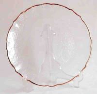Ensemble d'assiettes en verre de conception de jante dorée argentée transparente de luxe de 13 pouces plaque de chargeur festonnée en verre pour la décoration de table de mariage