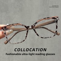 Lunettes presbyopes à monture carrée tendance, imprimé léopard, pour hommes et femmes, nouvelle arrivée, haut de gamme, anti-lumière bleue
