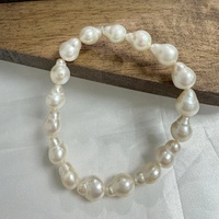 Collier de perles d'eau douce baroques en forme de gourde de 8-9 mm, perles cultivées naturelles, fermoir en argent S925, bijoux statement pour femmes