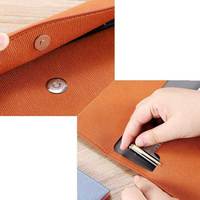 Portafolio de Cuero PU Colorido A4, Bolsa para Documentos, Carpeta de Cuero PU
