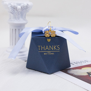 Emballage de bonbons de mariage créatif, boîte-cadeau, diamants bleus, boîte d'emballage de bonbons, vente en gros - Product Image 4