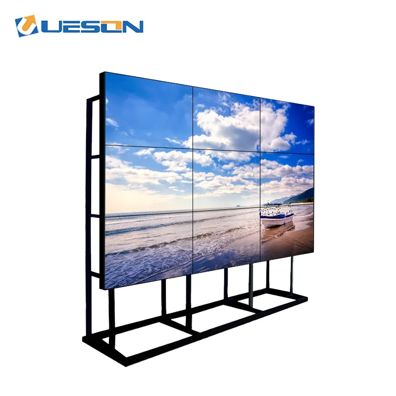High quality 55 inch lcd panel 3x3 advertising video wall slim bezel lcd video wall