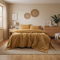 Parure de lit en coton mousseline respirante et durable, style vintage, pour usage quotidien – Vente chaude usine