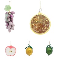 Bestverkochte handgeblazen gekleurde glazen artistieke kerstboomversieringen, fruitvormig, antiek, imitatie, ambachtelijk, retro, handgemaakt voor thuis.