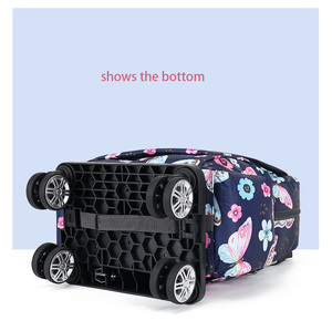 Cotton Du Lịch Túi may mặc backwoods ba lô với bánh xe đi đến trường xe đẩy Túi - Product Image 2