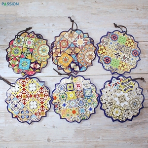 Bán Buôn Hình Bát Giác Ý Gốm Trivet Tây Ban Nha Gốm <span class=keywords><strong>Pad</strong></span> Với EVA Ủng Hộ Gốm Placemat - Product Image 6