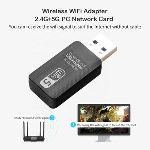 Adaptateur sans fil <span class=keywords><strong>USB</strong></span> 3.0 double bande 2,4 GHz et 5 GHz RTL8812BU 1300 Mbps, clé Wi-Fi 802.11ac pour PC Gaming - Product Image 5