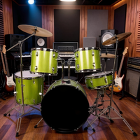 2026 New Hot Sale Cheaper 5PCS Green Color PVC Paint Miniature Drum Set