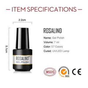 ROSALIND <strong>Nail</strong> Supplier Create Your Brand Private logo Gel <strong>Varnish</strong> Soak off pink Light Color Uv Gel Lacquer <strong>Nail</strong> Polish - Product Image 6