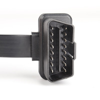 Cable de Extensión OBD2 en Ángulo Recto, 1 Macho a 3 Hembras, con Interruptor Independiente, 16 Pines, Cable Alimentado para Herramientas de Diagnóstico de Automóviles