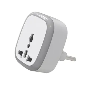 Adaptor Apple Timer lampu malam AC 10A PC, pengontrol waktu dengan soket EU untuk beralih soket dapat disesuaikan berbagai outlet