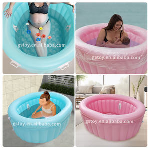 Lot de 2 Piscines de naissance gonflables OEM avec base à bulles et 4 poignées pour accouchement à domicile - Product Image 2