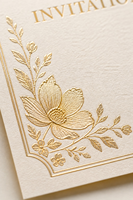 Carte d'invitation personnalisée de haute qualité en or champagne avec logo personnalisé, forme sur mesure, carte d'invitation événementielle OEM