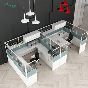 Precio de fábrica Call Center Mesa redonda Muebles Cubículo Oficina Estación DE TRABAJO Estación de trabajo abierta Escritorio 2 personas Muebles de estación de trabajo - Product Image 1