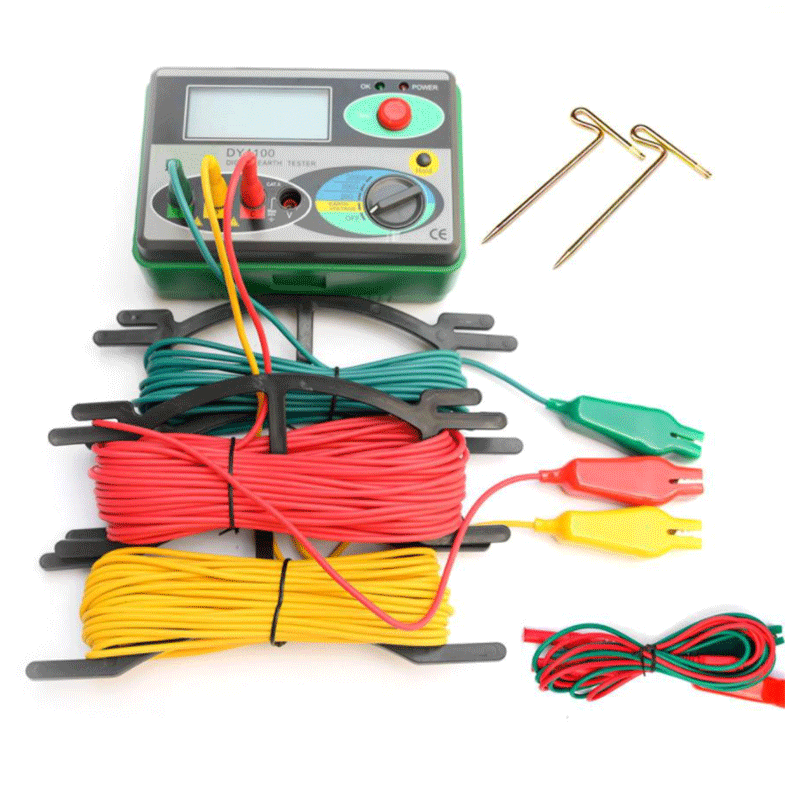 Цифровой мегомметр DUOYI DY4100, измеритель сопротивления заземления, измеритель сопротивления почвы, мегометр, тестер заземления 0-2000 Ом, изоляция