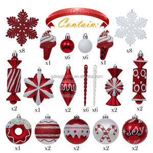 EAGLEGIFTS 60 Piezas Decoración Navideña <span class=keywords><strong>de</strong></span> Lujo, Adornos <span class=keywords><strong>de</strong></span> Caramelo y Donuts Rojos y Blancos, Bolas <span class=keywords><strong>de</strong></span> Navidad - Product Image 3