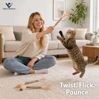 Bâtonnets de chat en plumes de vigne argentée, lot de 3, jouet naturel en bois avec alternative à la cataire et fruits de galle pour chats d'intérieur