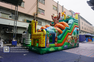 Lilytoys in ấn chất lượng cao Kid Inflatable nhà bị trả lại lâu đài, Inflatable nhảy lâu đài, Inflatable Trampoline với Slide - Product Image 5