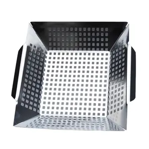 Stainless Steel Grill Basket Non Stick Vegetable Topper