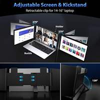 Moniteur portable triple Type-C pour PC, écran d'extension double 15,6 pouces 1920*1080 IPS FHD LCD pour ordinateur portable, vente en gros