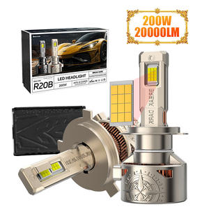 Супер яркие светодиодные фары REDSEA R20 200 Вт 20000LM Luces Led H4 светодиодные фары H1 H4 H7 H11 9005 9006 H7 светодиодные фары лампы - Product Image 1