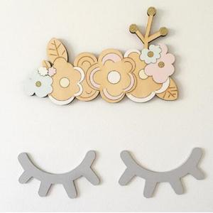 Autocollant <span class=keywords><strong>mural</strong></span> style nordique en forme de cornes d'unicornes à rayures de couleur unie pour magasin de vêtements pour enfants, chambre d'enfants, maison - Product Image 2