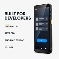 Ordinateur mobile portable 5G Android 14, PDA robuste avec lecteur de codes-barres 2D, NFC, IP67, 5000 mAh pour entrepôt et service sur le terrain