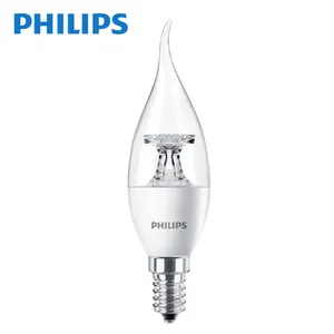PhilipsC37 Led 촛불 빛 연꽃 빛 E14 220v 3.5w 5.5w 2700k 교체 50w 할로겐 Dimmable 전구