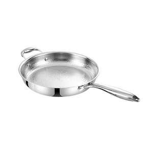 Nouvelles poêles à frire en titane tri-couches non toxiques, sans PTFE ni PFOA, poêle à frire martelée résistante aux rayures, antiadhésive pour la cuisson - Product Image 3